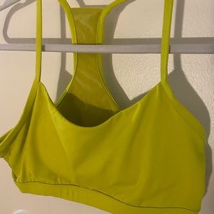 Chartreuse Fabletics Sports Bra